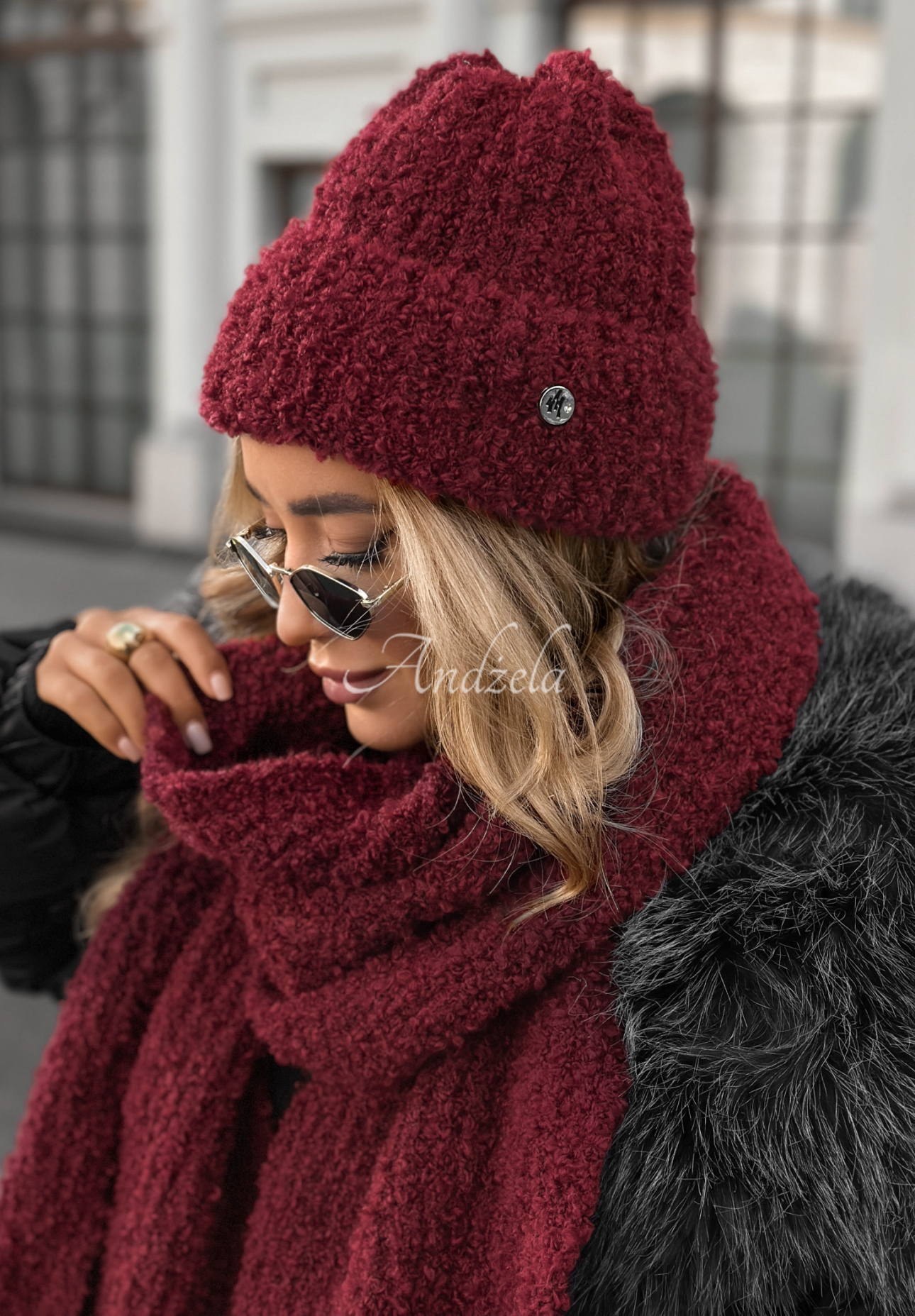 Mütze boucle Winter Everywhere Burgunderrot