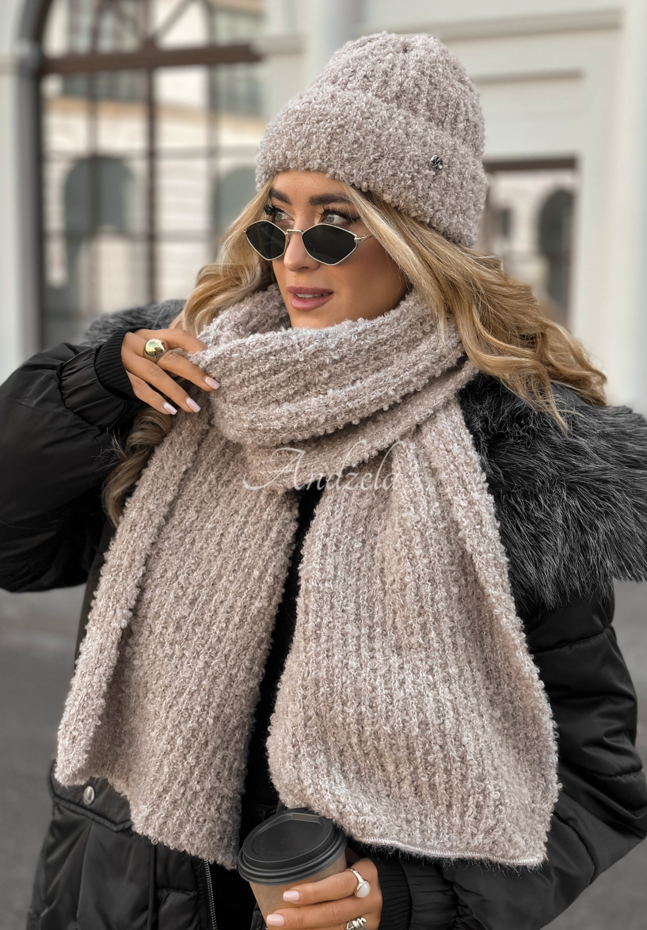 Mütze boucle Winter Everywhere Beige