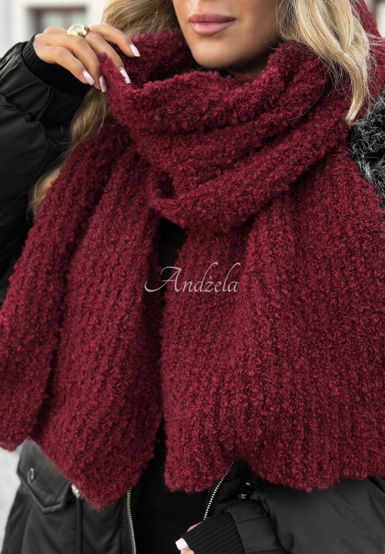Schal boucle Winter Everywhere Weiß