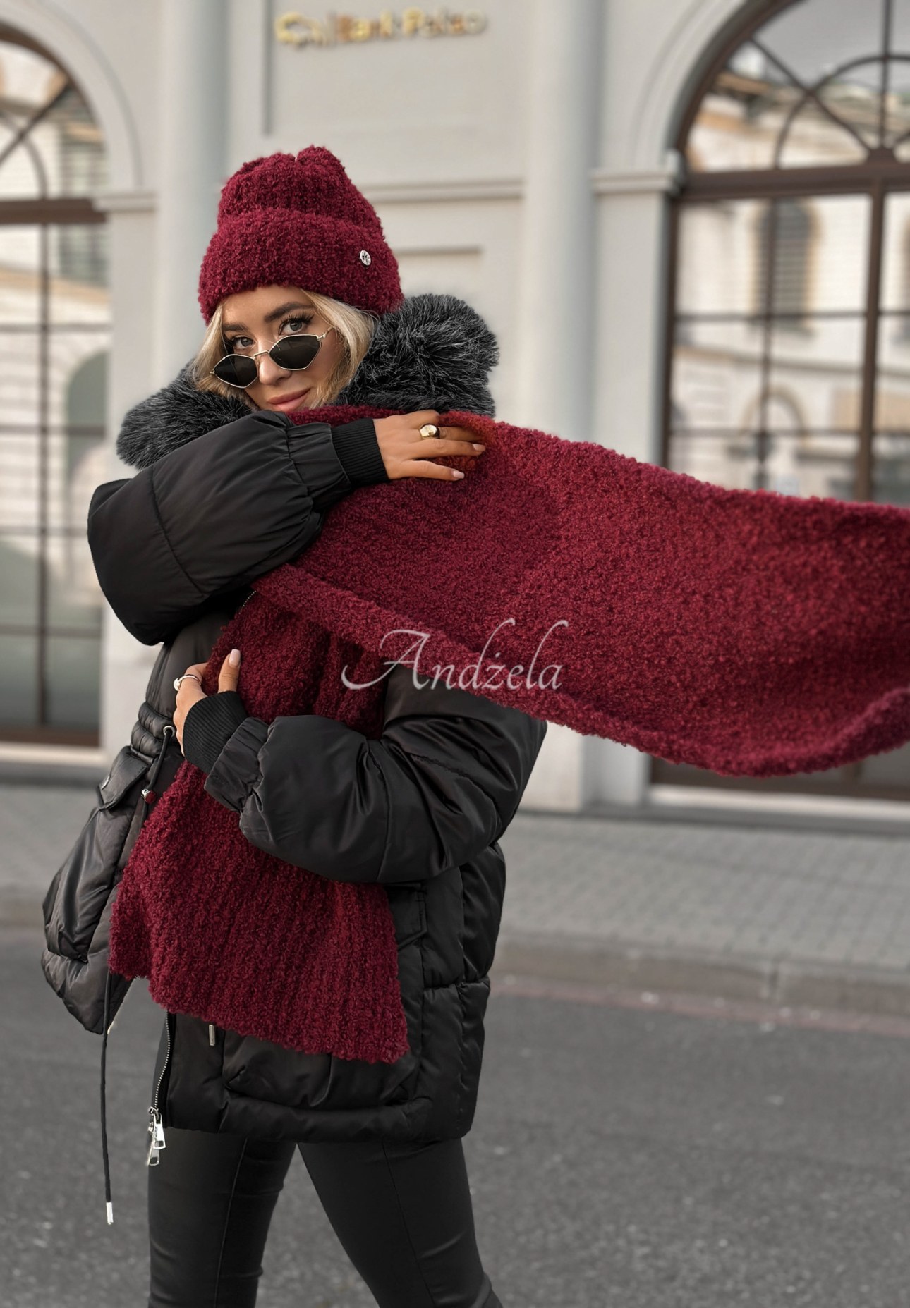 Schal boucle Winter Everywhere Weiß