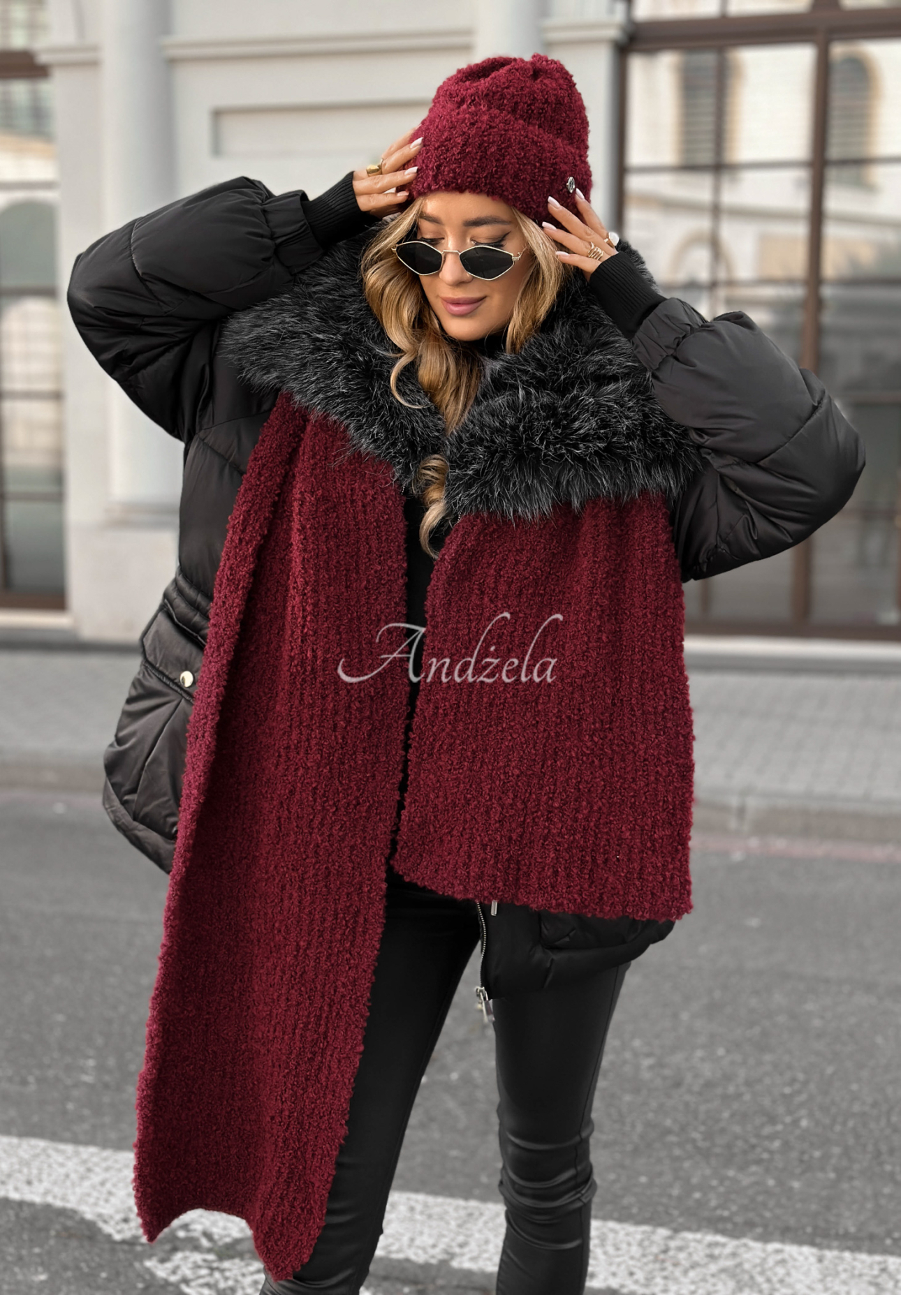 Schal boucle Winter Everywhere Weiß