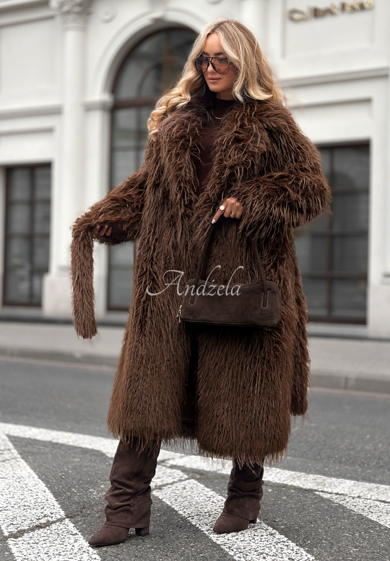 Langer Wollmantel mit Angorafell Show Me How