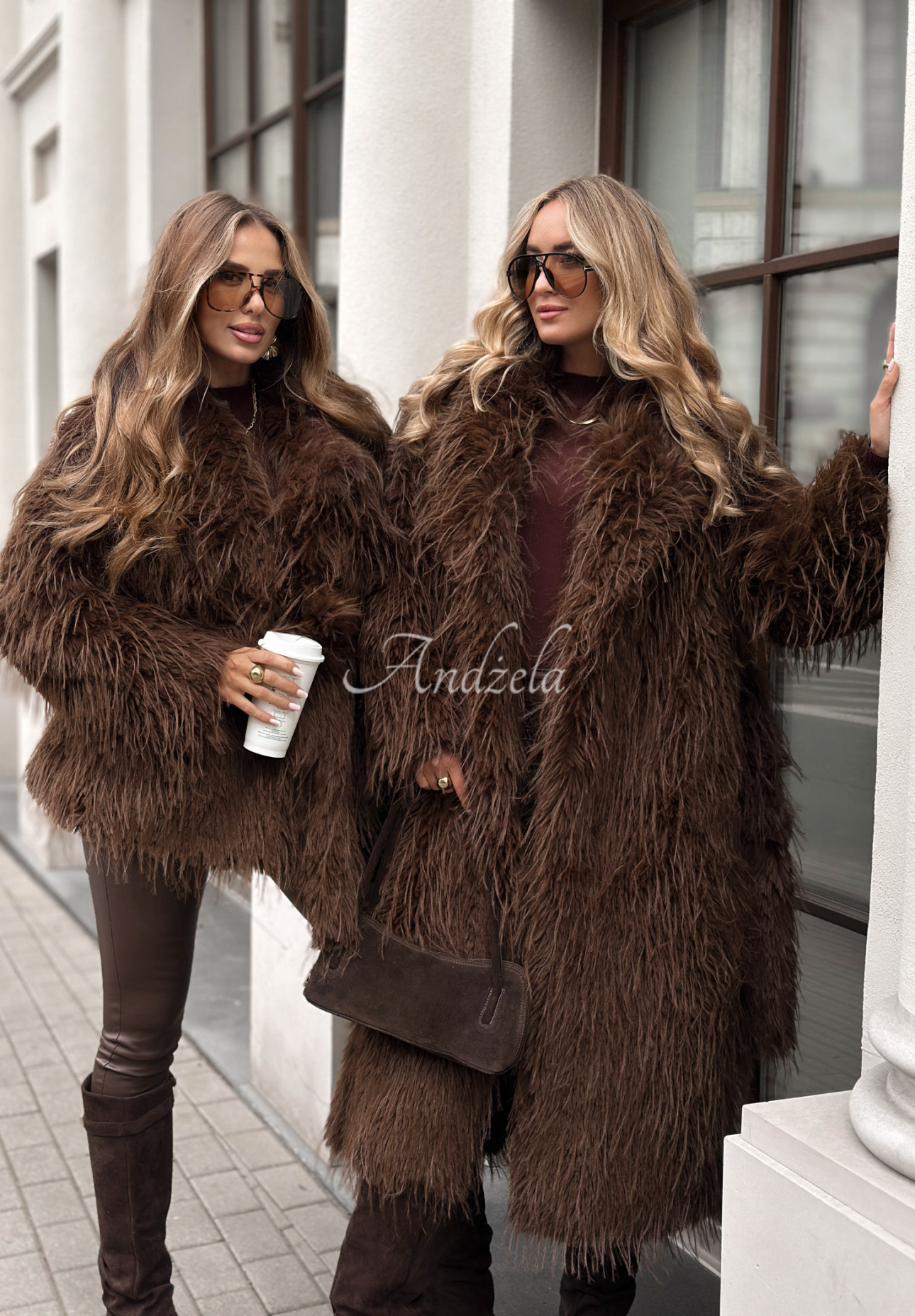 Langer Wollmantel mit Angorafell Show Me How