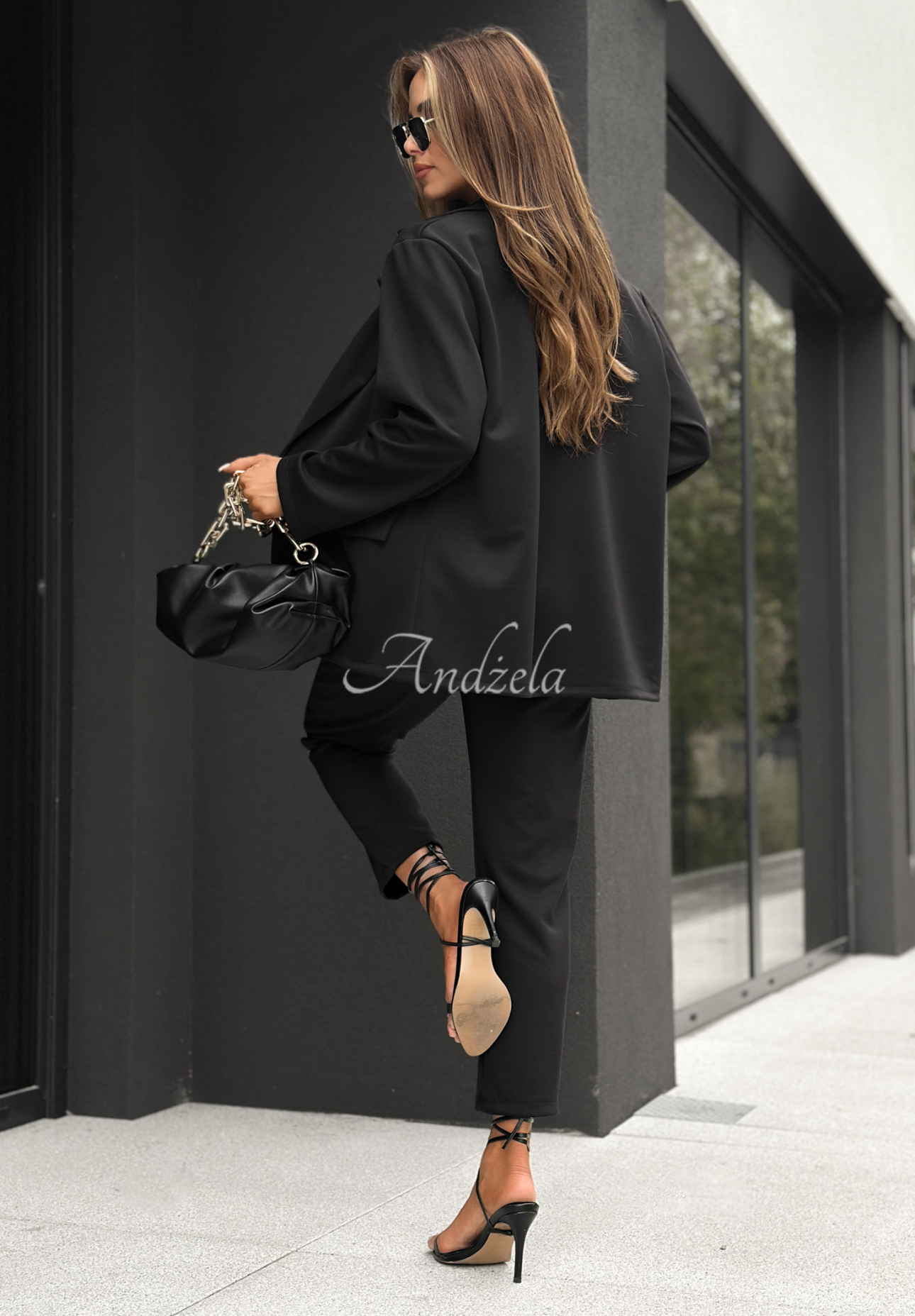 Set aus Blazer und Hose aus Viskose Without Limits Schwarz