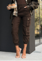 Jeans Hose cargo Over And Out Schokoladenbraun