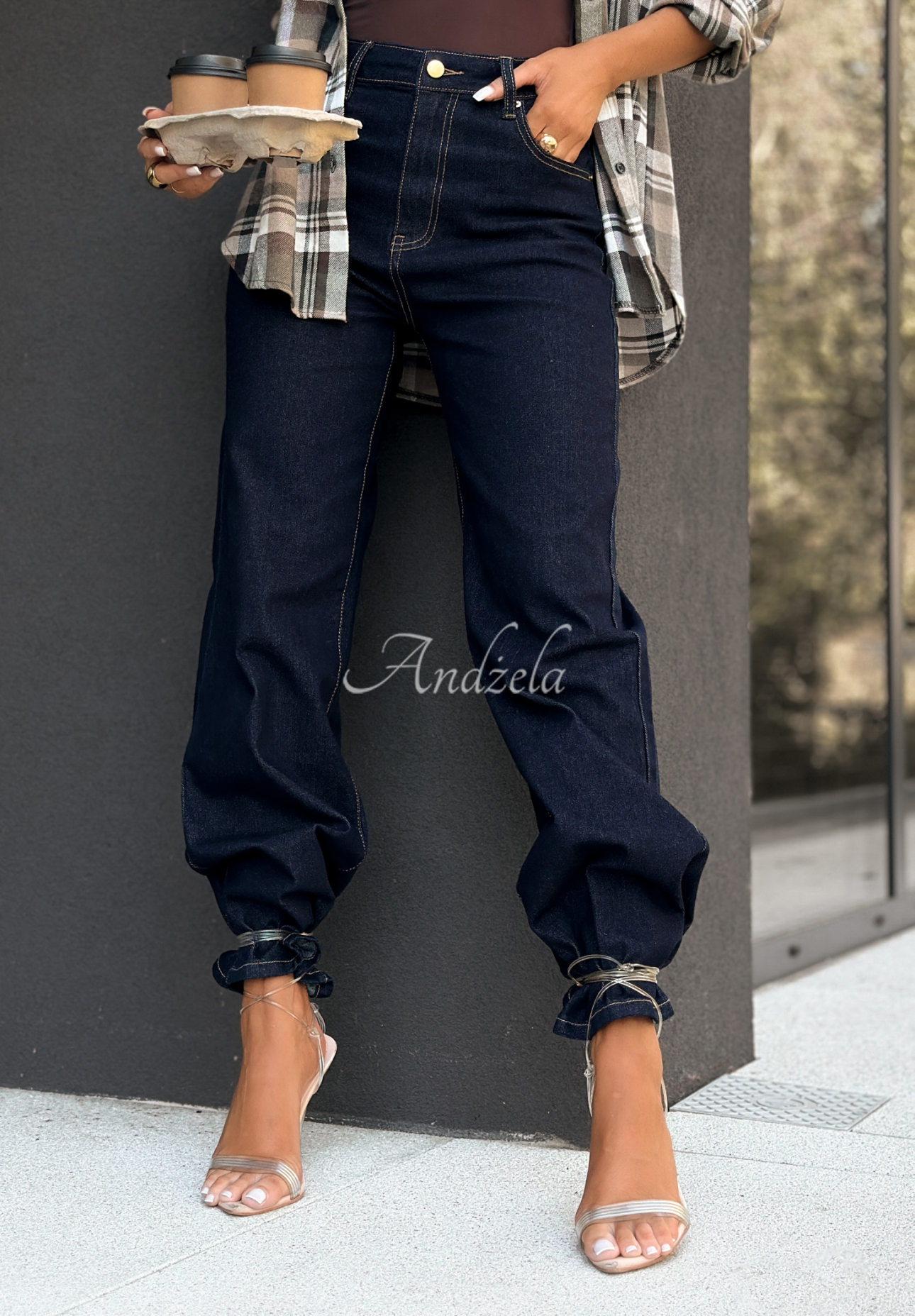 Jeanshose wide leg Inspire The World Dunkelblau