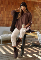 Bluza oversize Not The Same czekoladowa