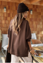 Oversize Sweatshirt Not The Same Schokoladenbraun