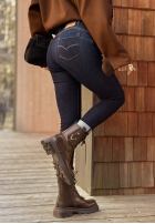 Spodnie jeansowe mom fit New Meadows granatowe