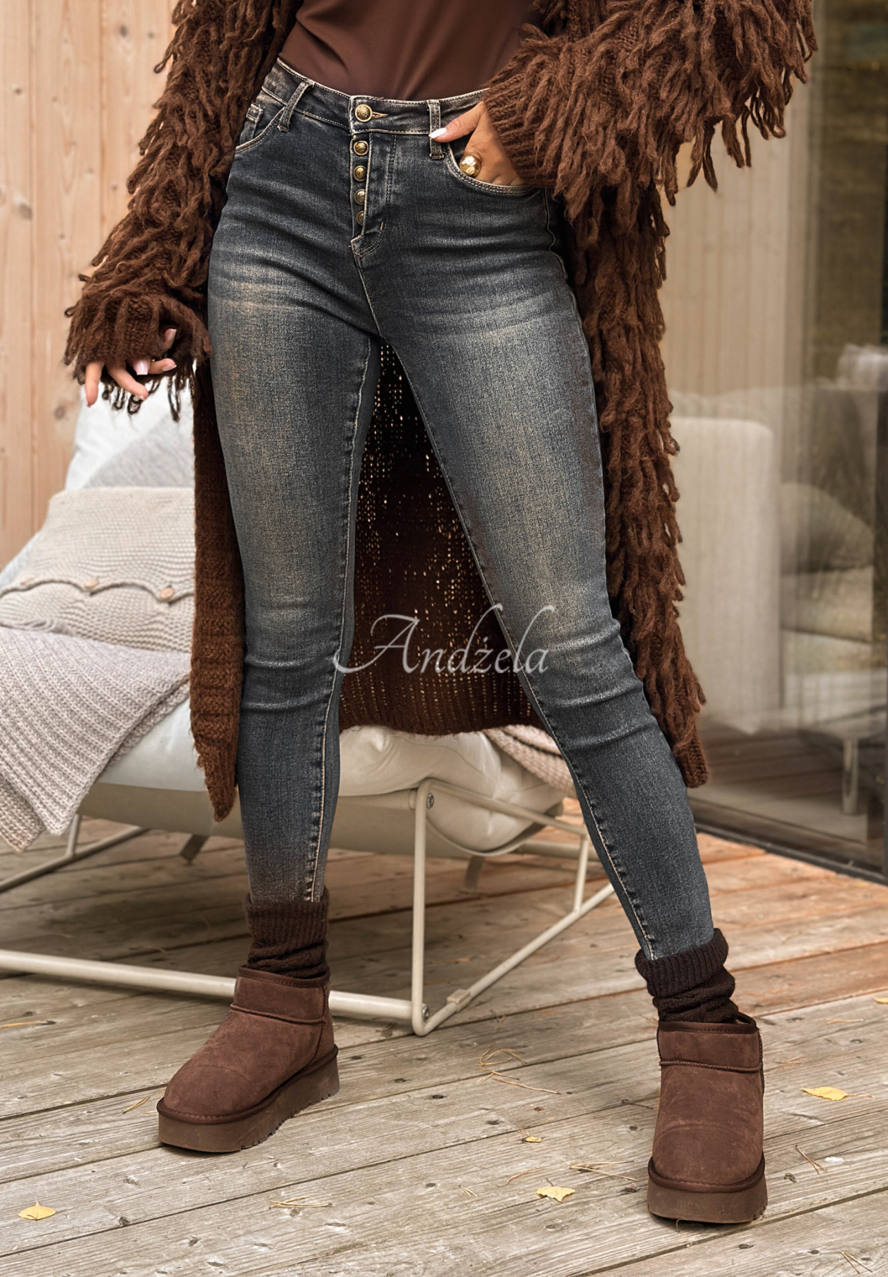 Skinny-Jeans We Will See Blau