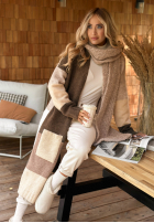Długi Cardigan Unavailable Today czekoladowo-Beige