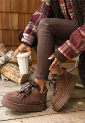 Wildleder Sneakers Comfy In The Cold Schokoladenbraun
