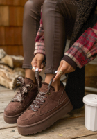 zamszowe sneakersy Comfy In The Cold Schokoladenbraun