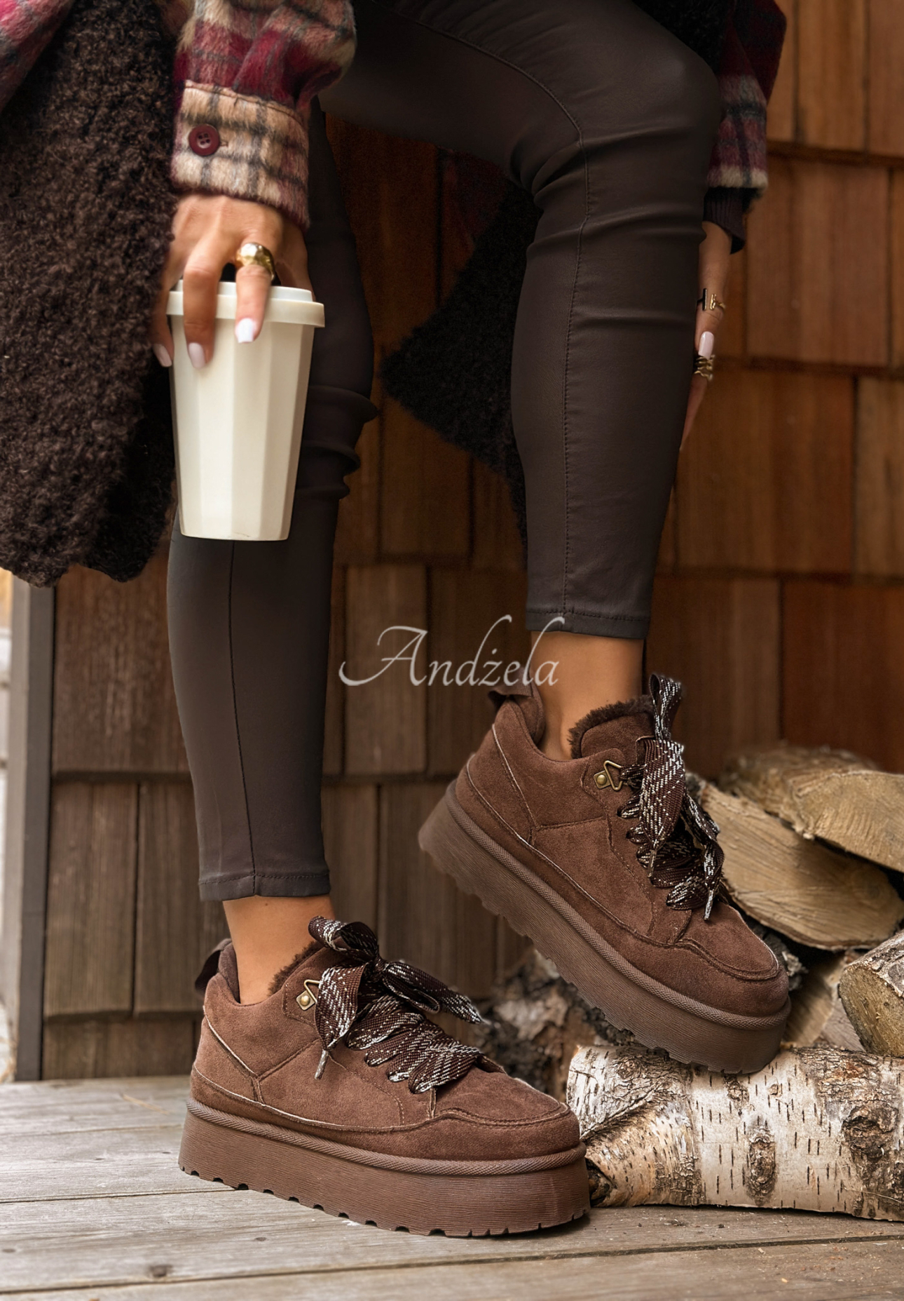 Wildleder Sneakers Comfy In The Cold Schokoladenbraun