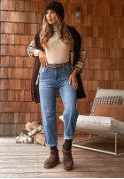 Hose Jeans balloon z paskiem Everything Ends Blau