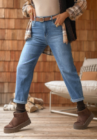 Hose Jeans balloon z paskiem Everything Ends Blau