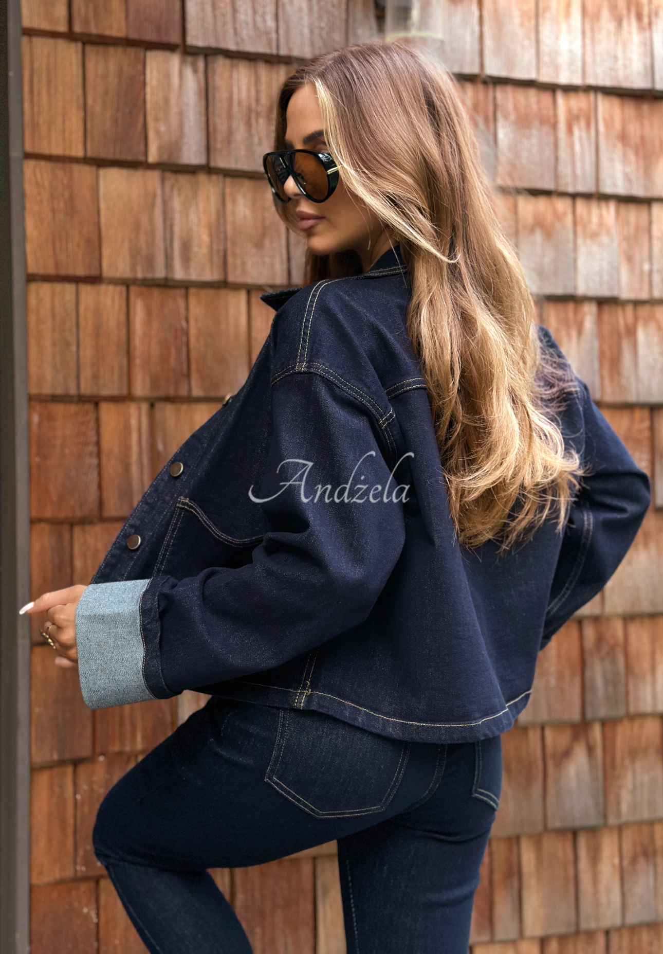 Jeanshemd Goodness Returns Dunkelblau