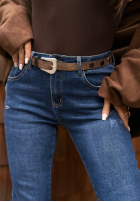 Spodnie jeansowe skinny Missed Again niebieskie