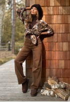 Hose Jeans wide leg Find Your Edge Schokoladenbraun