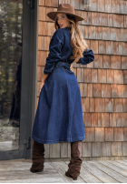 Jeans Kleid z paskiem Rise Above All Blau