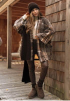 Wzorzysty Cardigan Dawson City Schokoladenbraun