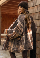 Wzorzysty Cardigan Dawson City Schokoladenbraun