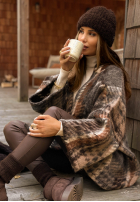 Wzorzysty Cardigan Dawson City Schokoladenbraun