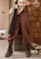 Sweat Set Sweatshirt i Hose Take Me Home Beige-Schokoladenbraun