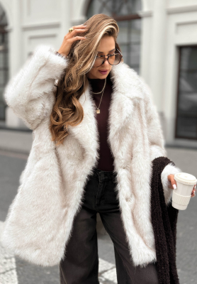 Pelzmantel mit Kragen Chestnut Hill Ecru