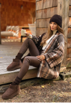 Wzorzysty Cardigan Dawson City Schokoladenbraun
