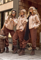 Sweat Set Sweatshirt i Hose Take Me Home Beige-Schokoladenbraun