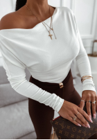 Wiskozowa asymetryczna Bluse Right For Me Ecru