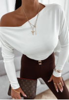 Wiskozowa asymetryczna bluzka Right For Me ecru