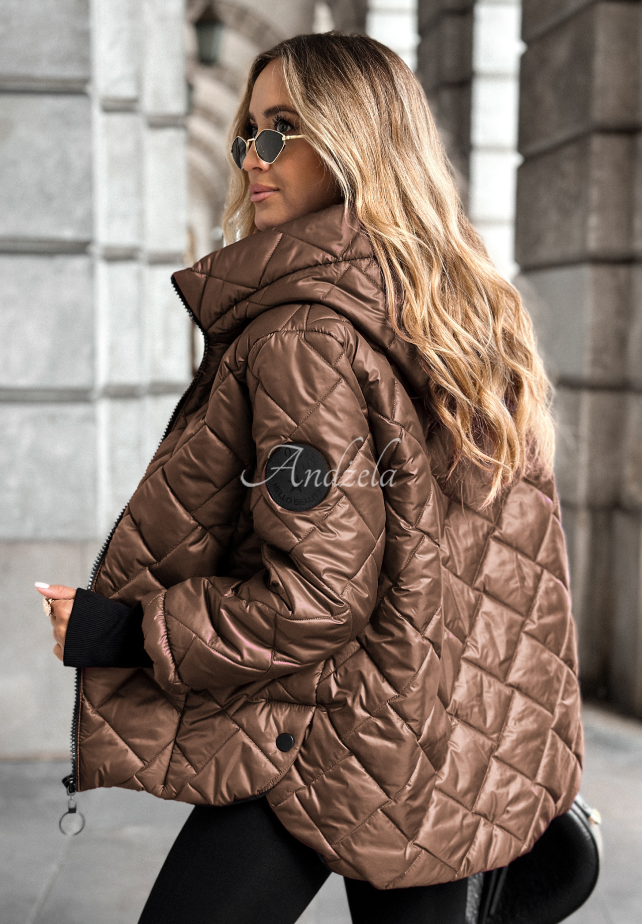 Steppjacke mit Kapuze Just The Wind Camel