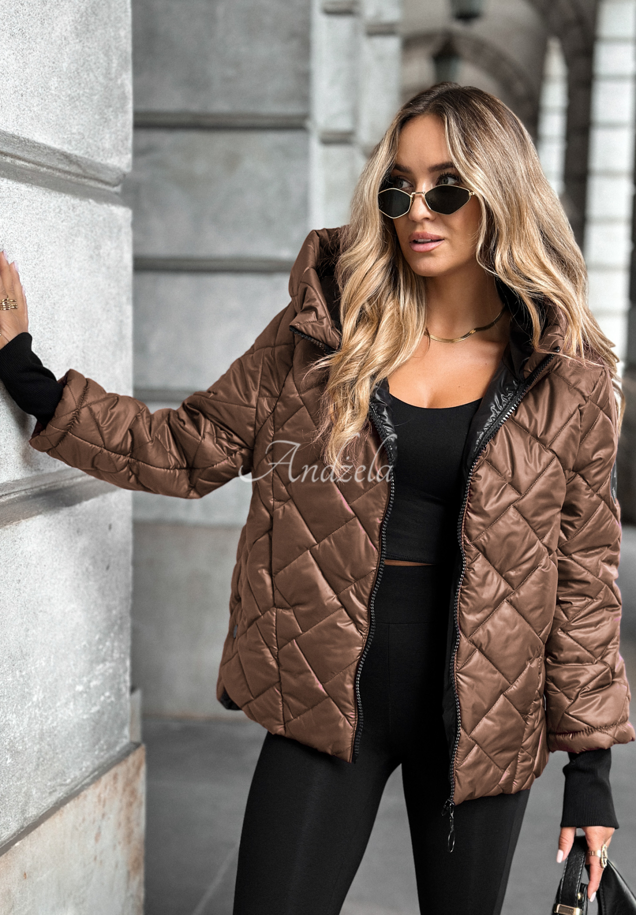 Steppjacke mit Kapuze Just The Wind Camel