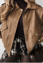 Krótka Jacke bomberka Coldest Winds Beige