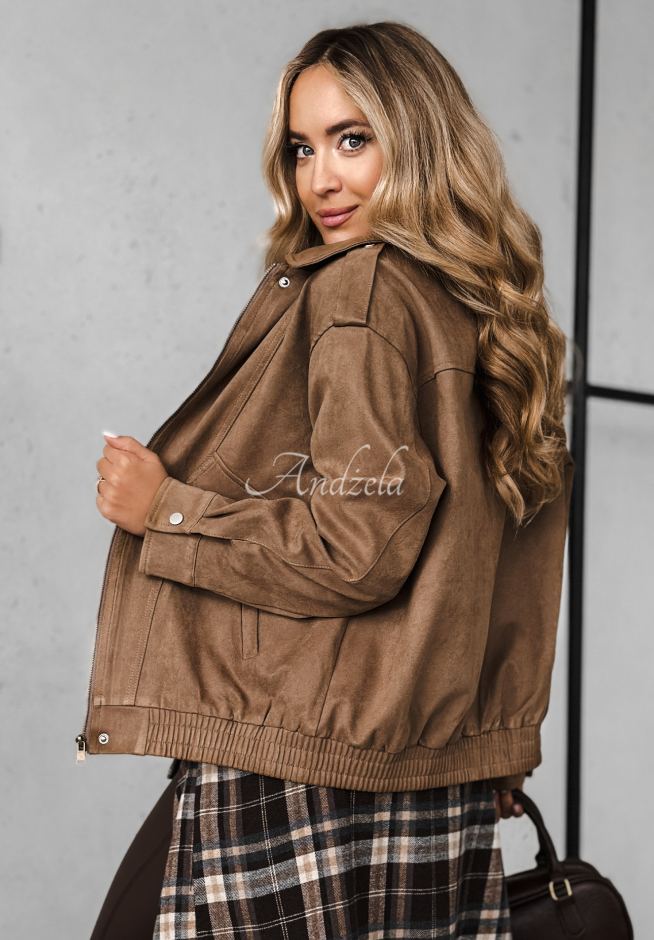 Bikerjacke aus Wildleder Coldest Winds Camel
