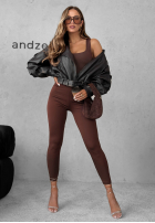 Leggings Push-Up Fit Females Schokoladenbraun