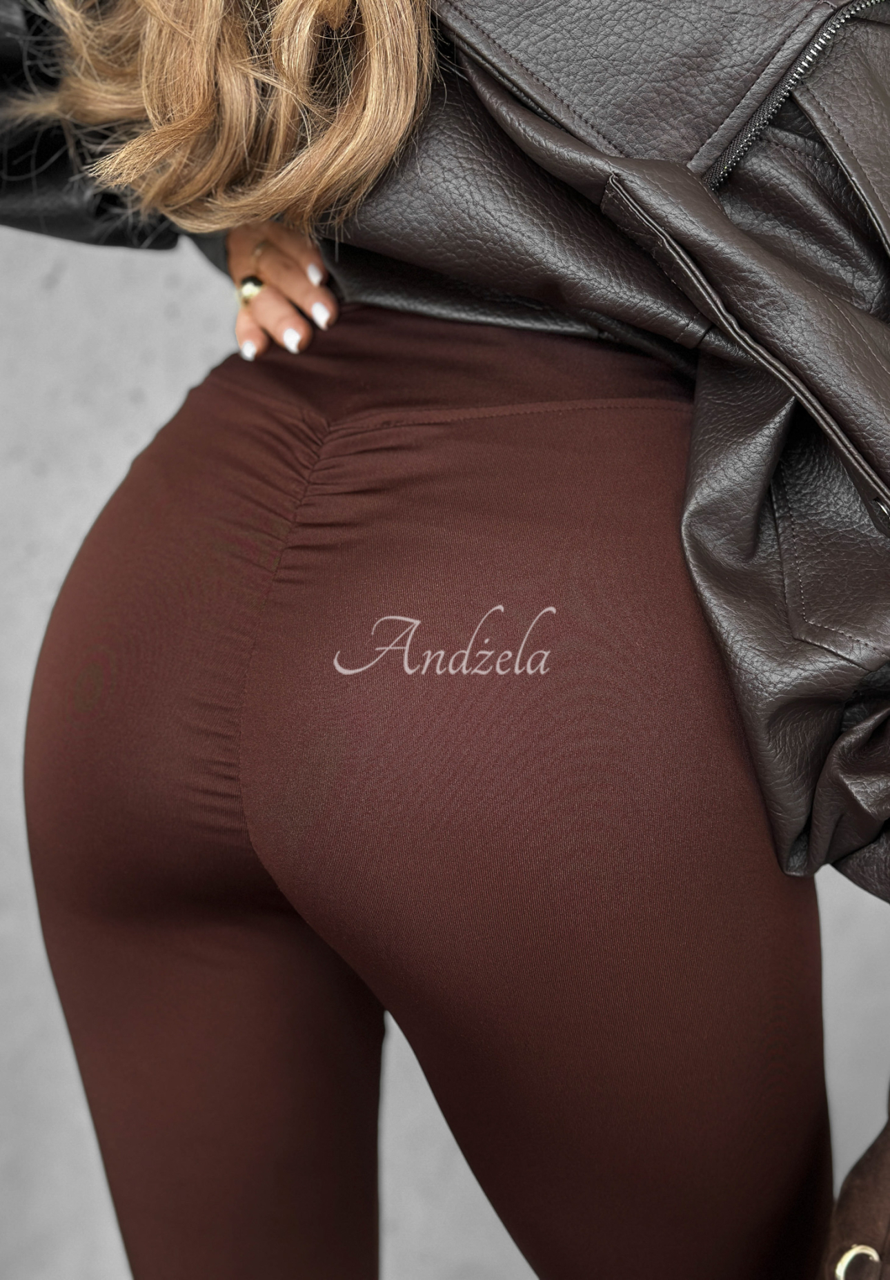 Leggings Push-Up Fit Females Schokoladenbraun