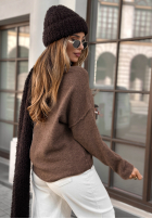 Sweter Go Ask Her mokka