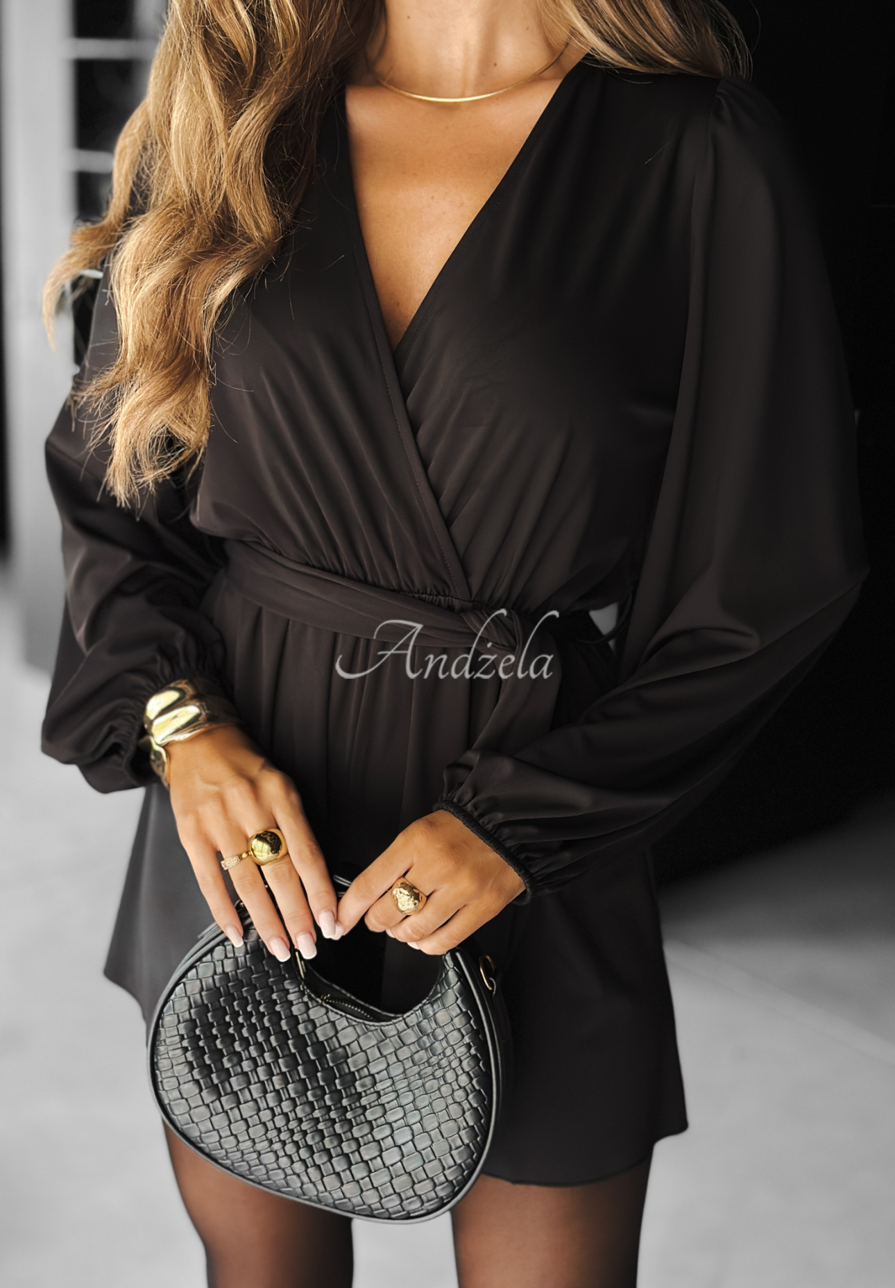 Jumpsuit mit Bindung Not Now Schwarz