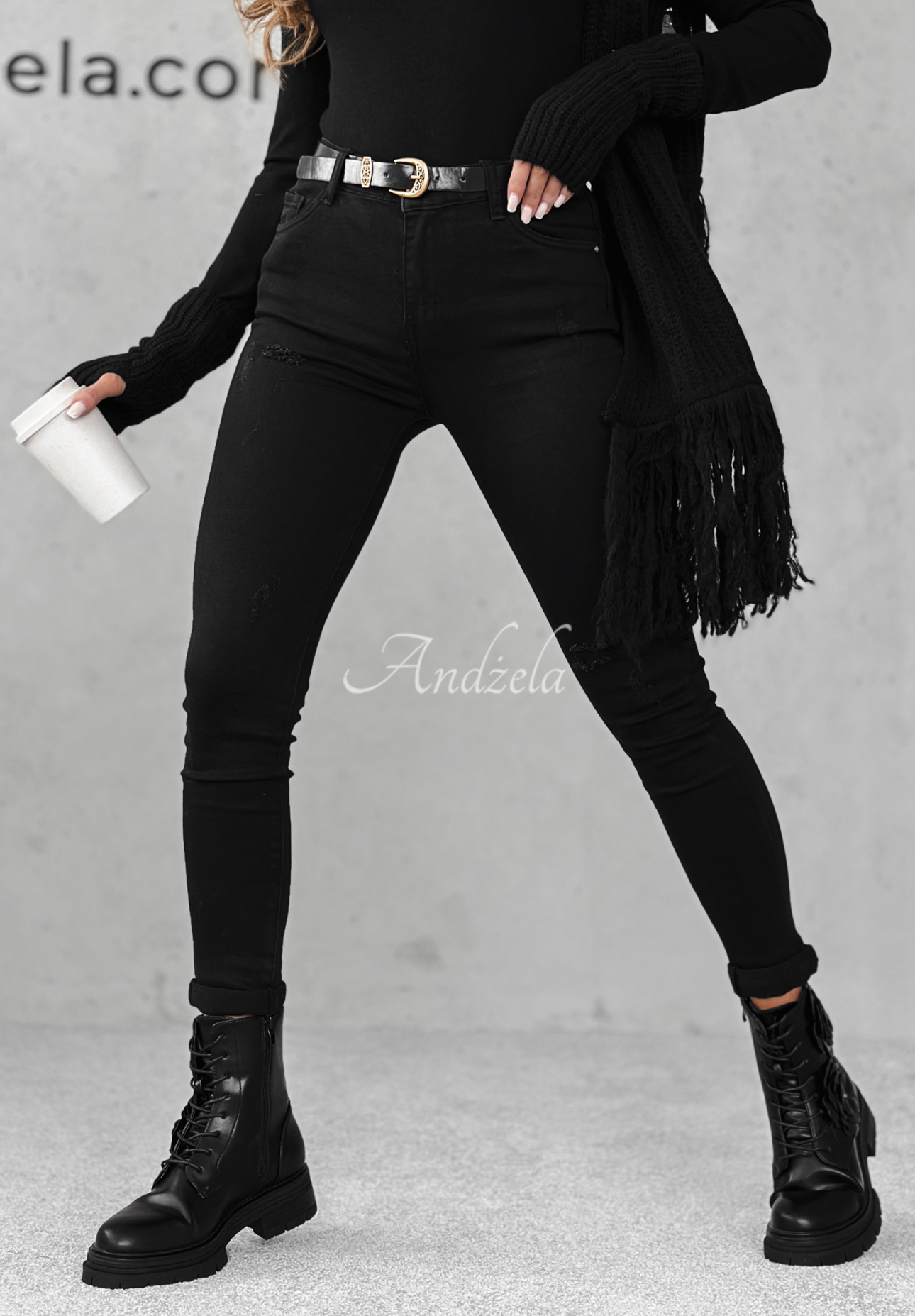 Skinny-Jeans Give It Everything Schwarz