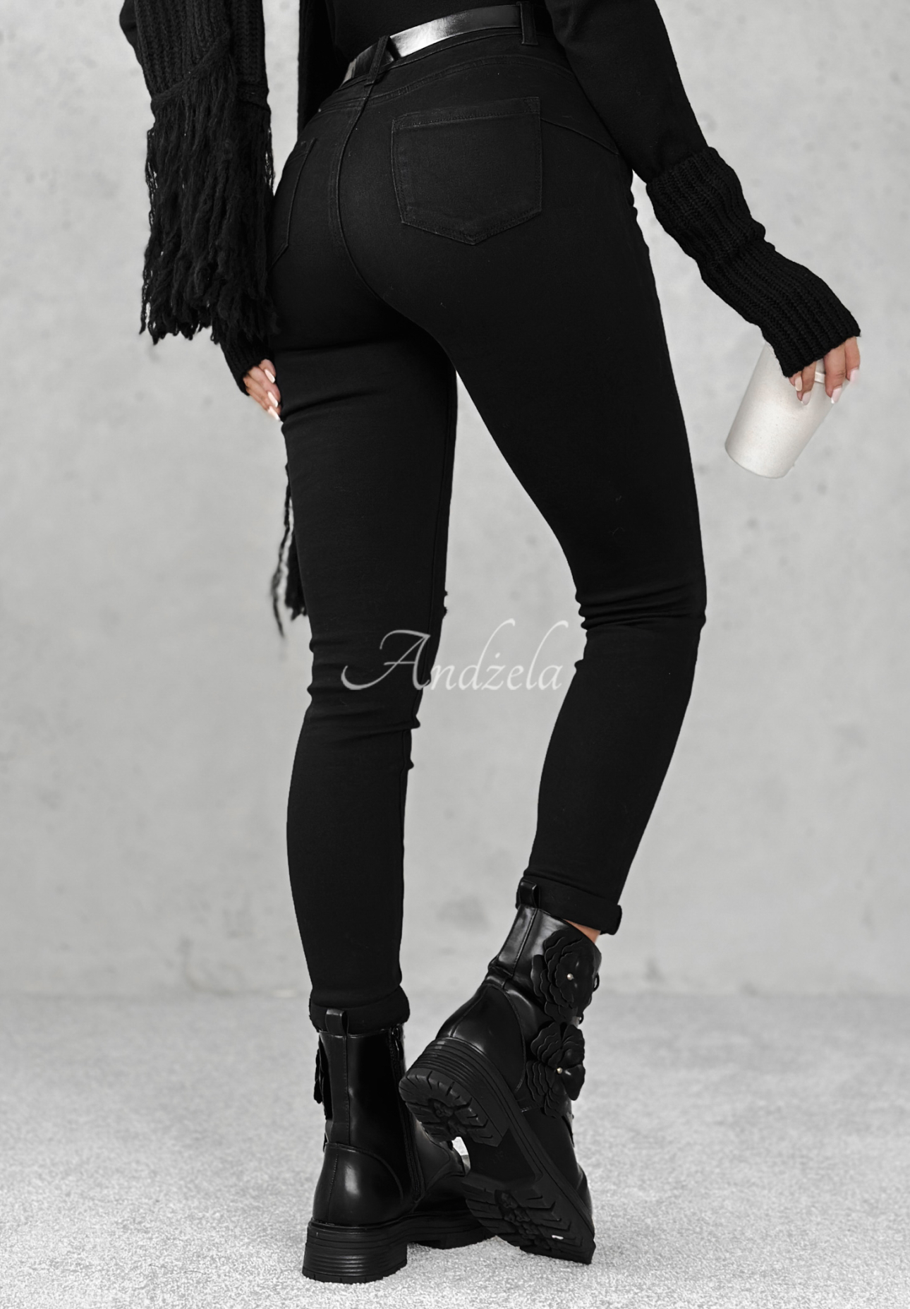 Skinny-Jeans Give It Everything Schwarz