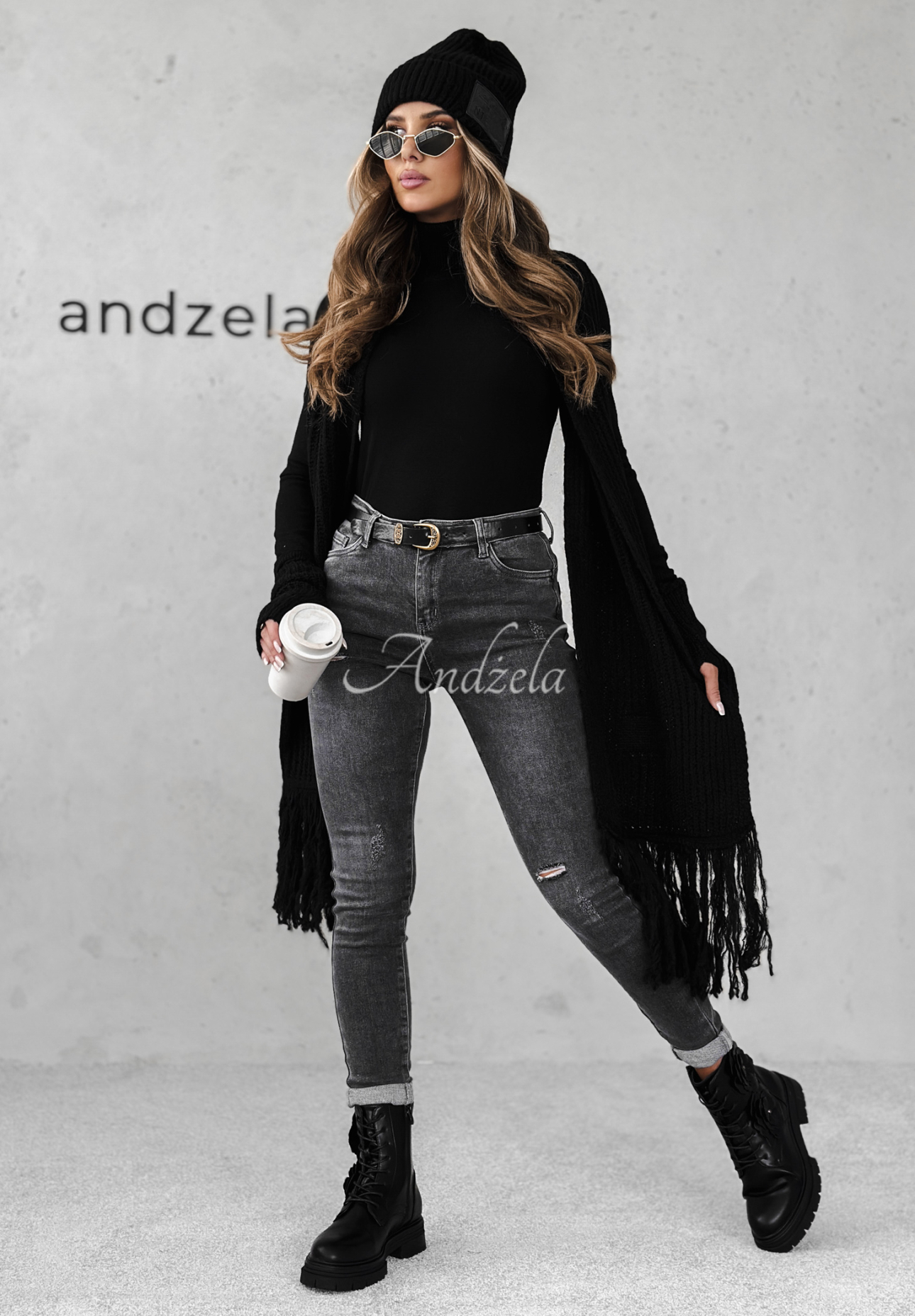 Skinny-Jeans Give It Everything Dunkelgrau
