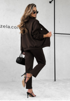 Set Sweatshirt i Hose Call Me Back Schokoladenbraun