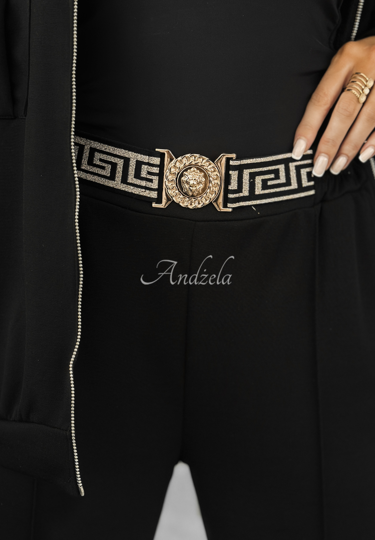Set aus Sweatshirt und Hose mit Viskose Call Me Back Schwarz