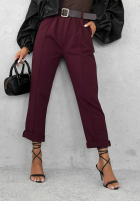 Hose z paskiem Can’t Unsee Burgund