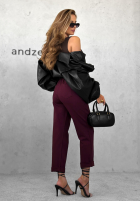 Hose z paskiem Can’t Unsee Burgund