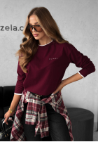 Bluse z długim rękawem Just A Dream Burgunderrot