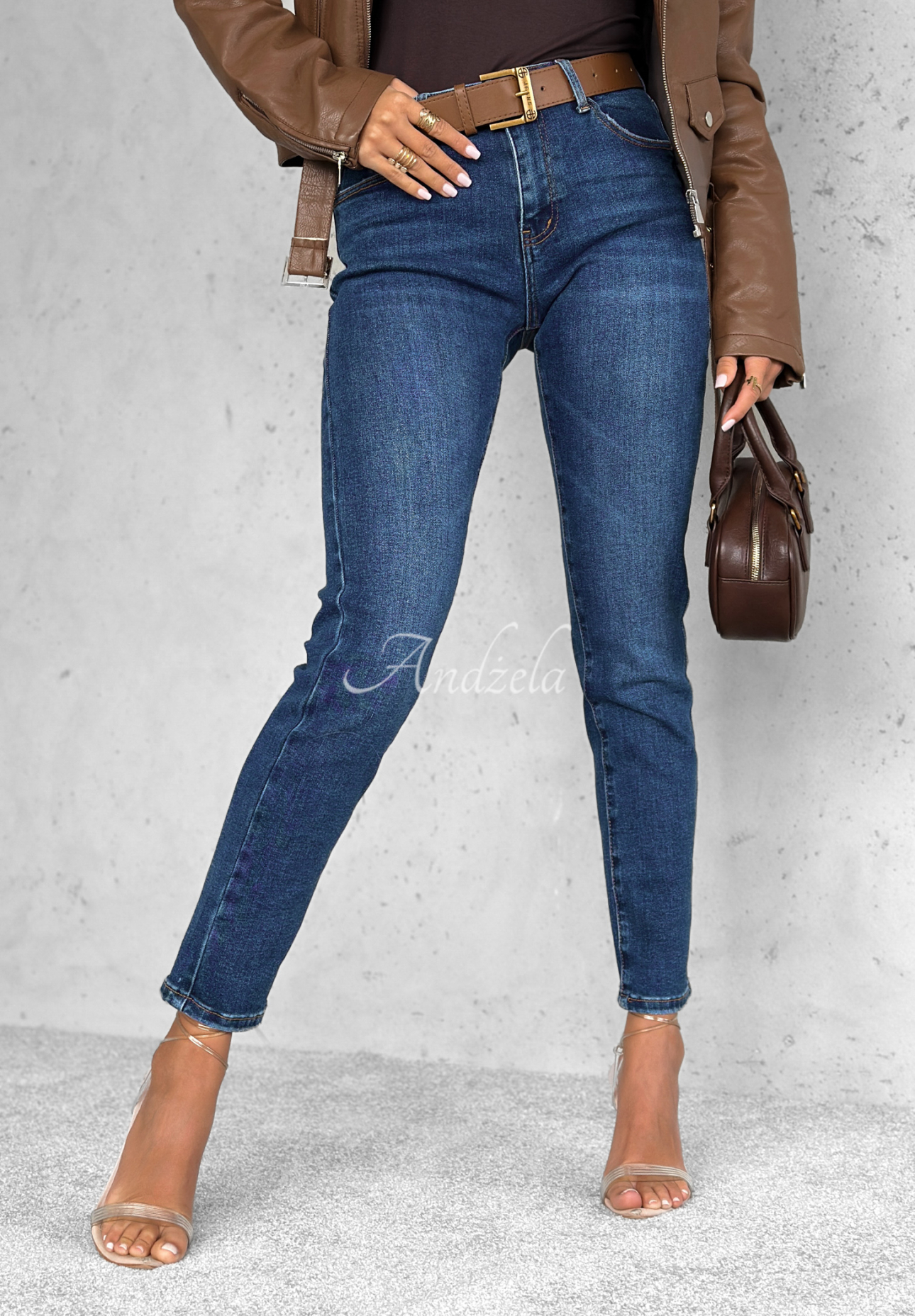Skinny-Jeans Holding On Blau